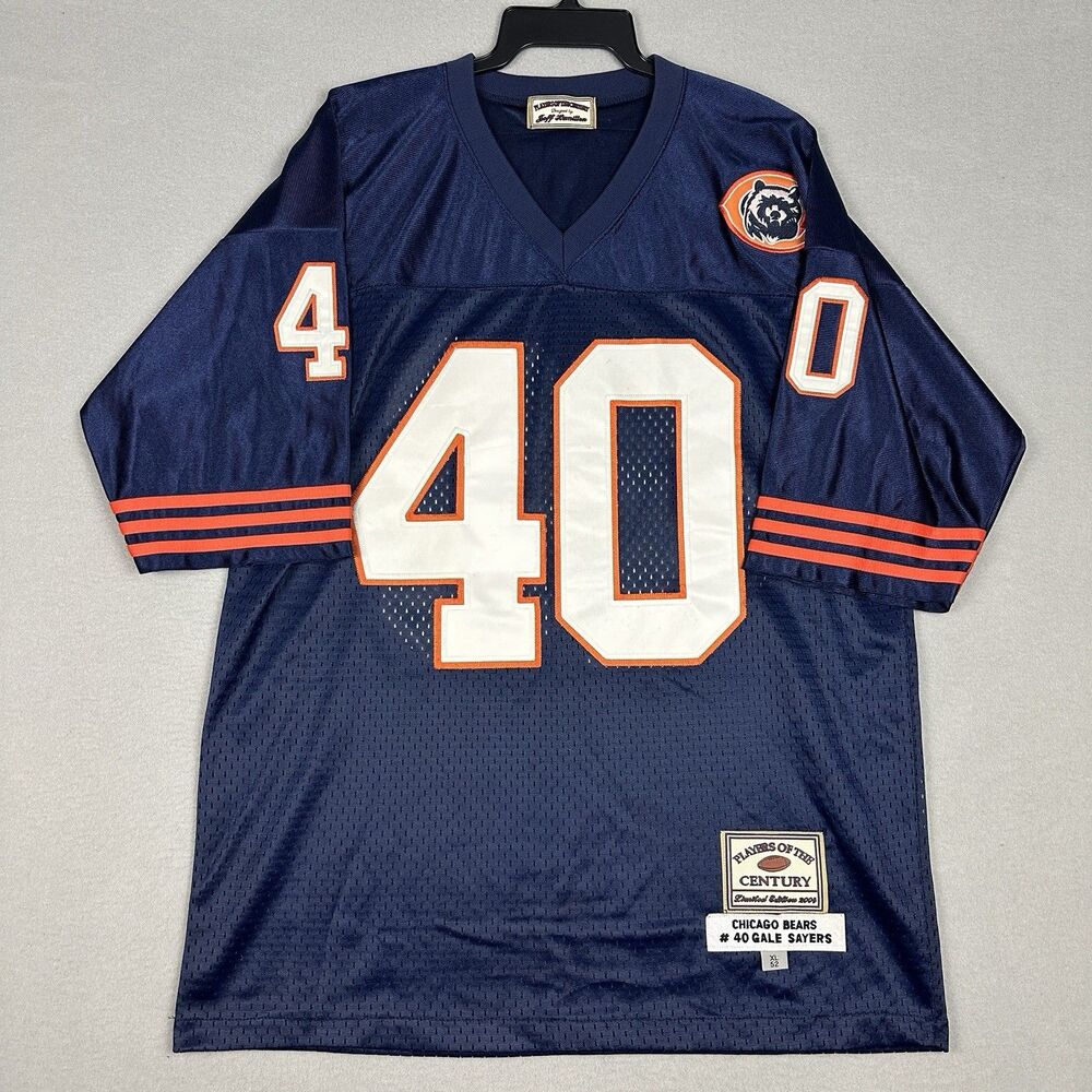 VTG Chicago Bears Gale Sayers #40 Jersey Players Of The Century Jeff Hamilton XL
